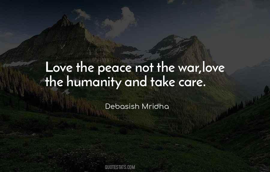 Quotes About Love Not War #1073338