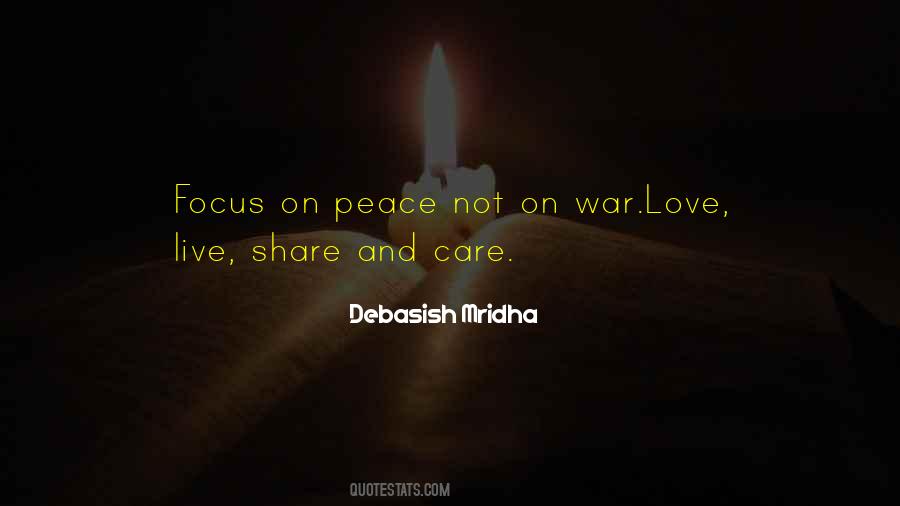 Quotes About Love Not War #431005