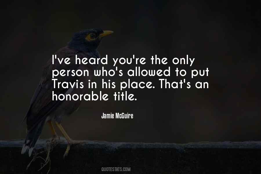 Quotes About Travis #1426464