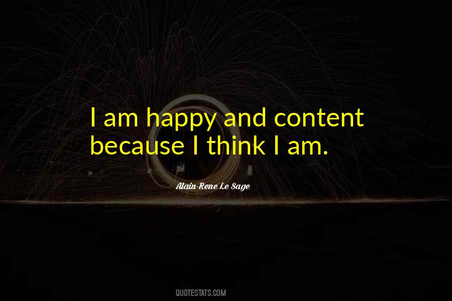 I Am Content Quotes #550177