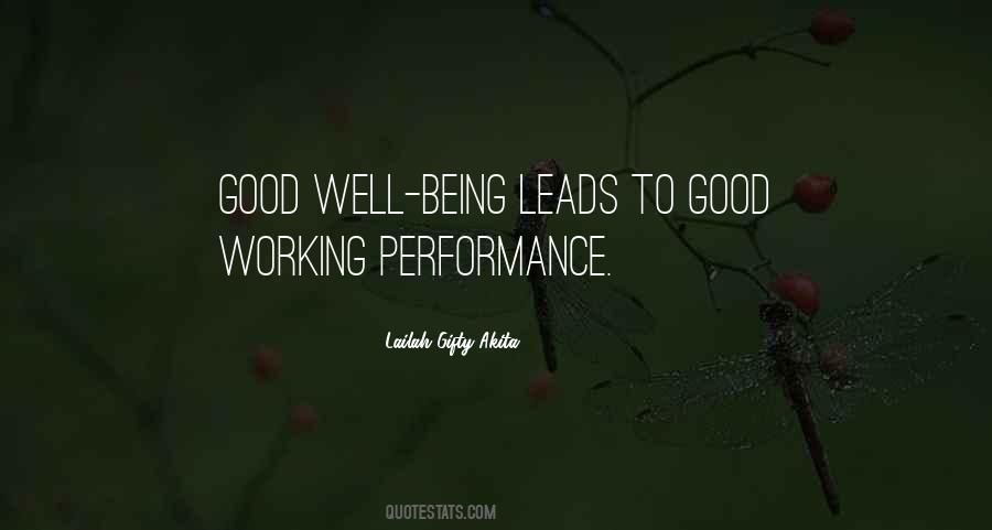 Quotes About Good Performances #46651