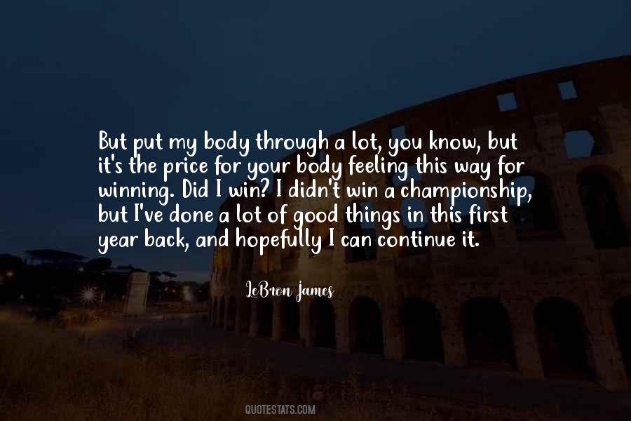 Quotes About Back To Back Championships #1219988
