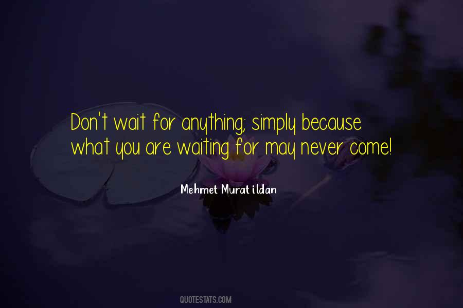 Quotes About Don't Wait #1058466