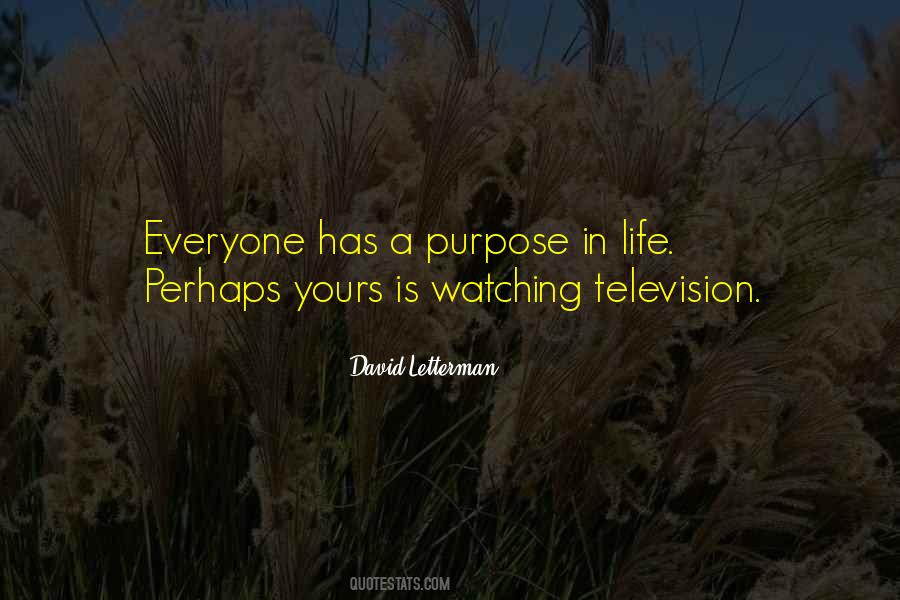 Quotes About Everyone Has A Purpose In Life #1606692
