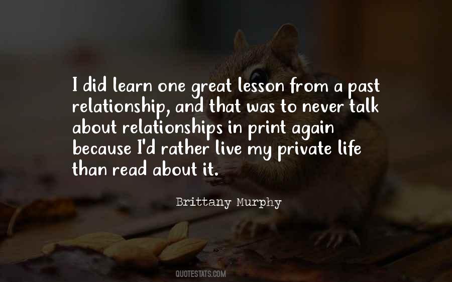 Quotes About Private Relationships #1860137