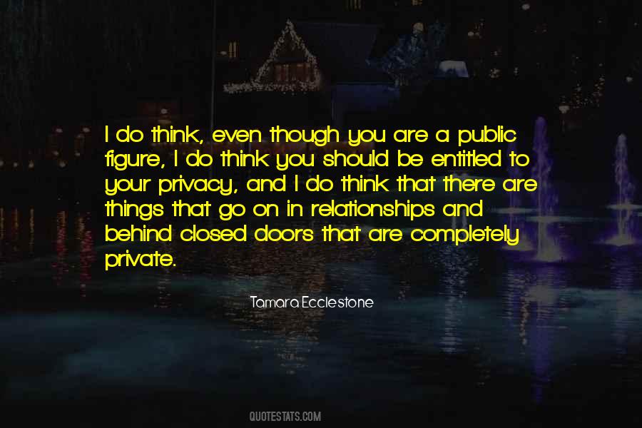 Quotes About Private Relationships #738474