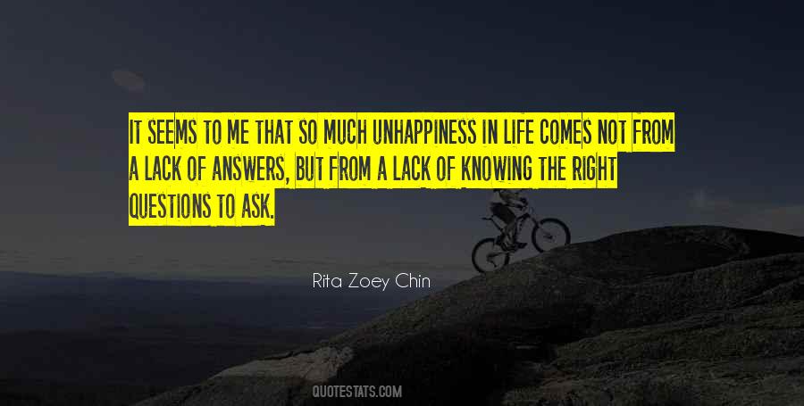 Quotes About Unhappiness In Life #7020