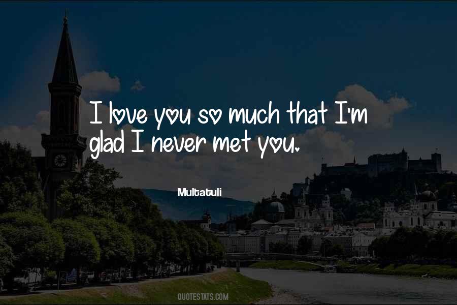 Quotes About Glad I Met You #1464873