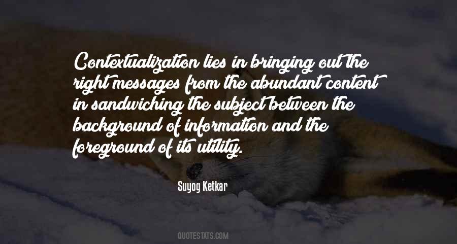 Quotes About Contextualization #1414047