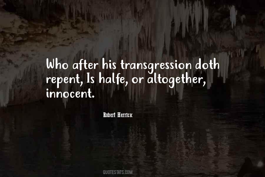 Quotes About Transgression #1650488