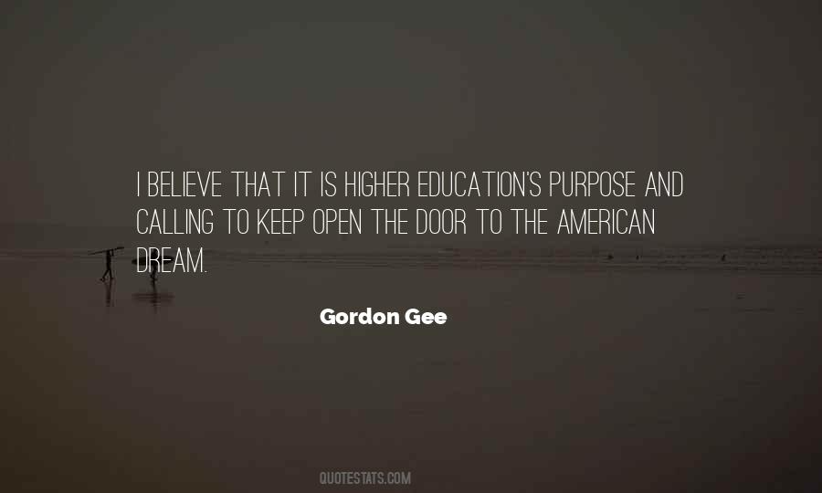 Quotes About The Purpose Of Higher Education #335463