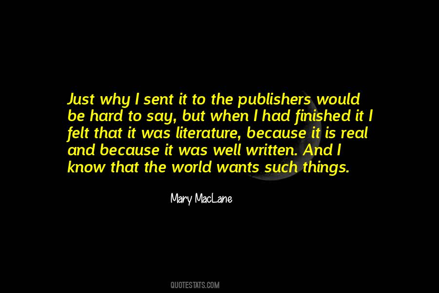 Quotes About World Literature #538762