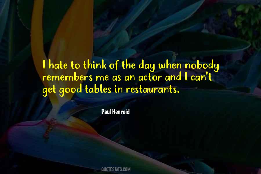 Quotes About Good Restaurants #948693