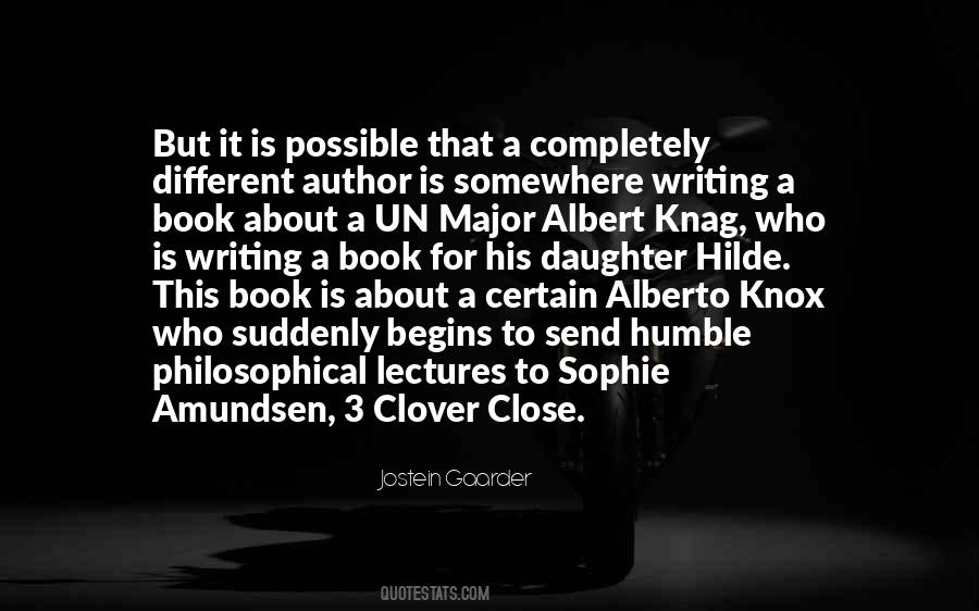 Jostein Gaarder Sophie S World Quotes #303088