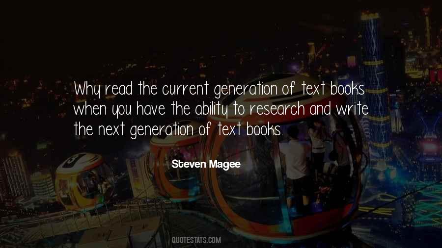 Quotes About Current Generation #718345