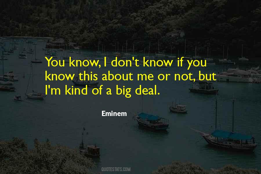 Quotes About Big Deals #565570