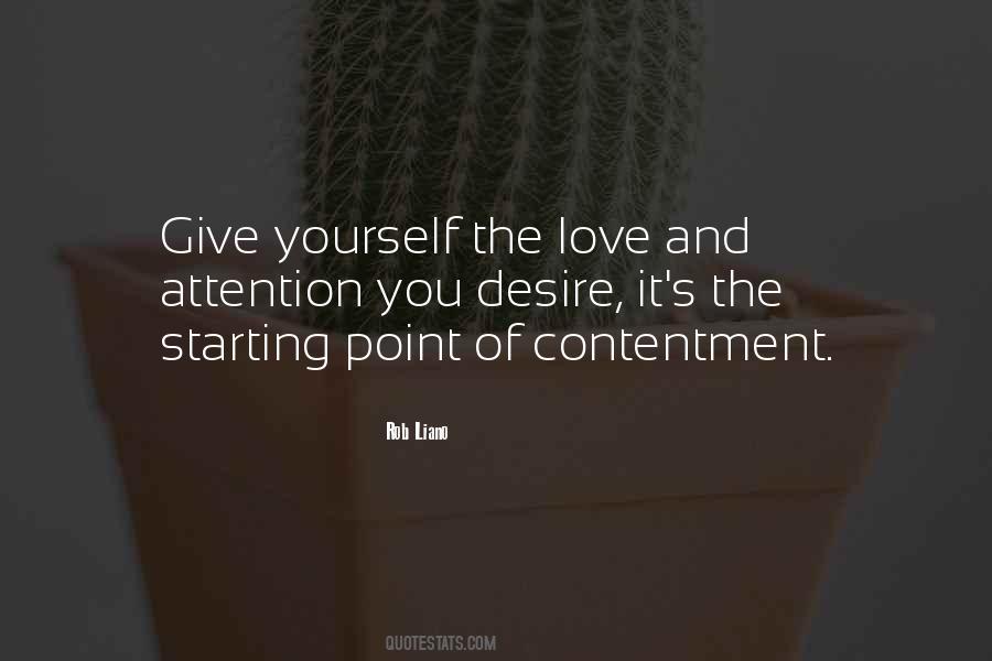 Quotes About Contentment And Love #1362635