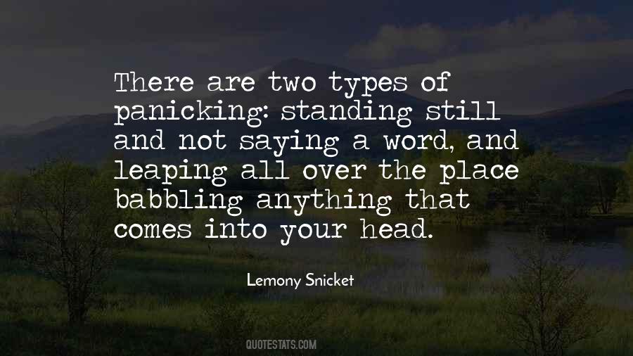 Quotes About Panicking #975411
