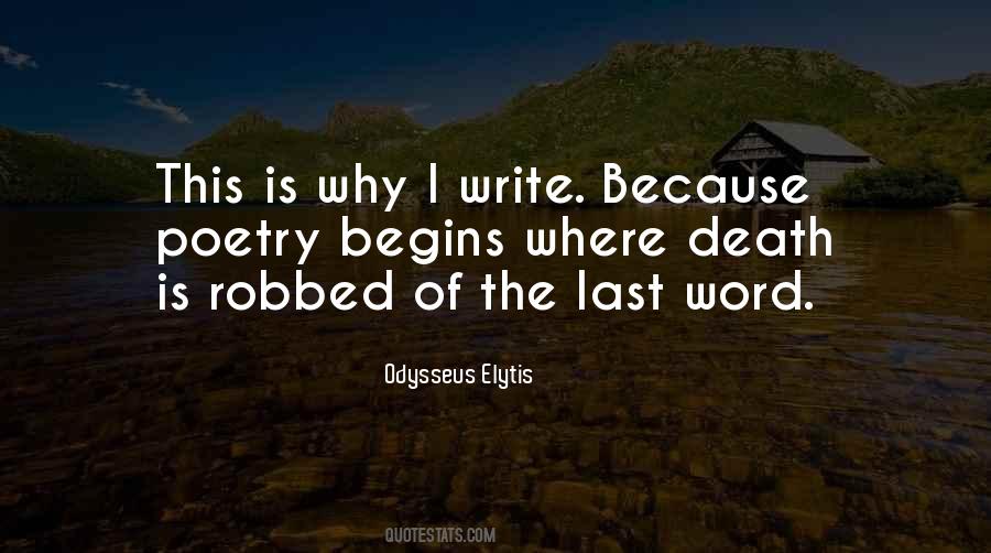 Why I Write Quotes #976126