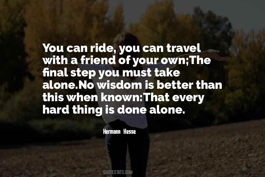 Quotes About Travel Alone #149612