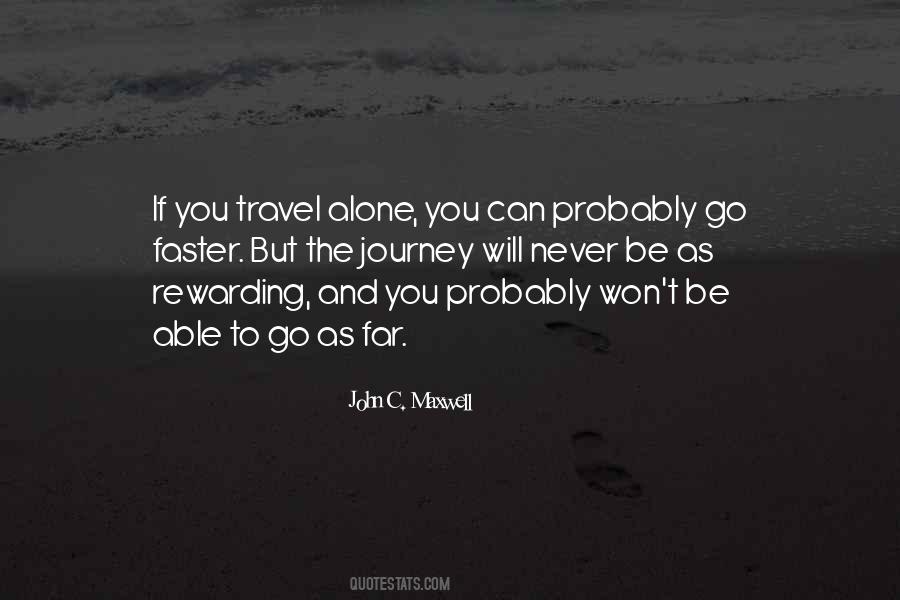 Quotes About Travel Alone #1801926