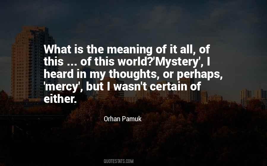 Quotes About Mystery Of Life #191674