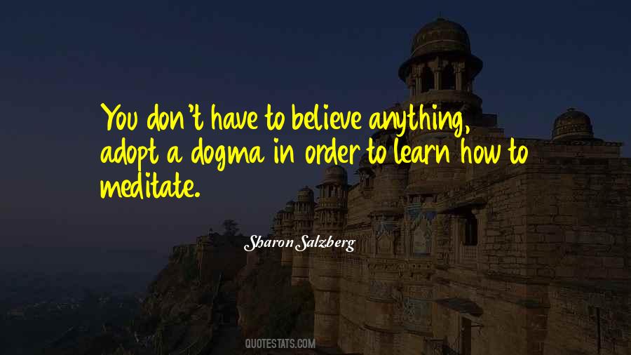 Learn To Meditate Quotes #1156057