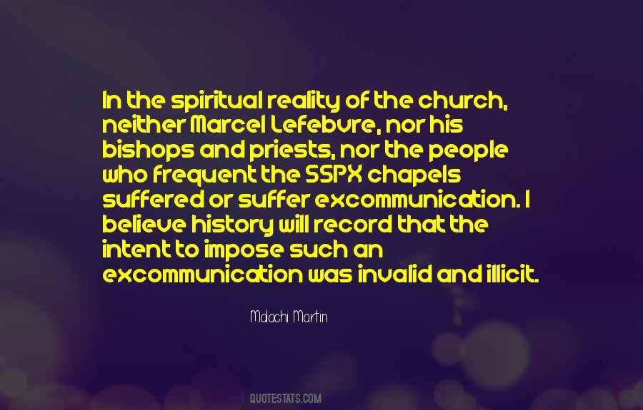 Quotes About Excommunication #1704959