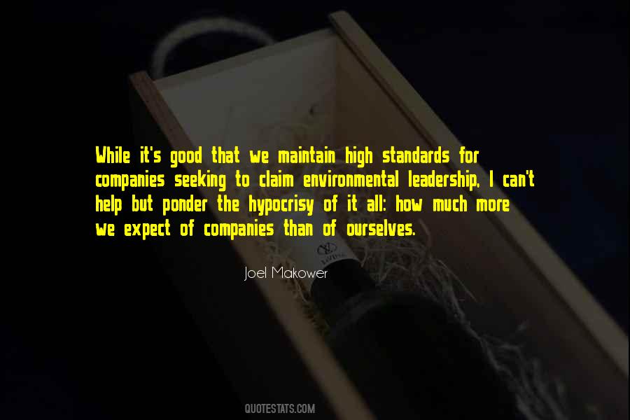 Quotes About High Standards #526145