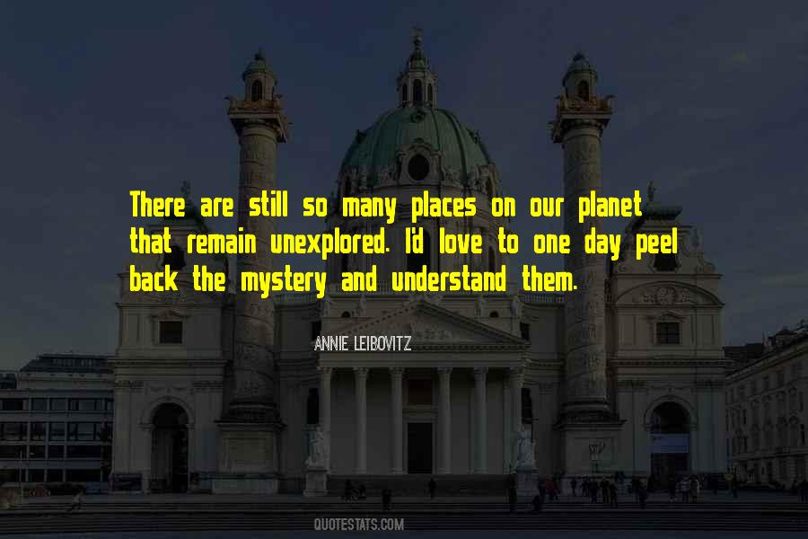 Unexplored Places Quotes #1511214