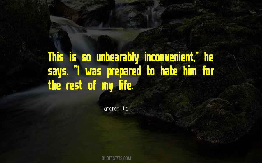 Quotes About Inconvenient #1159685