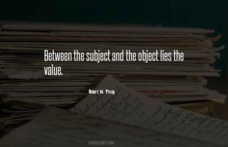 Quotes About Value Of Objects #346610
