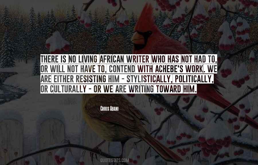 African Writer Quotes #1522424