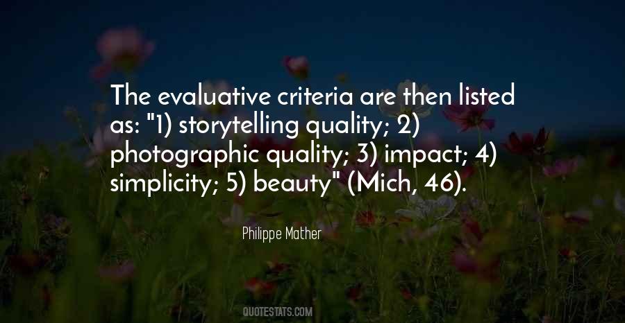 Evaluative Criteria Quotes #1820681