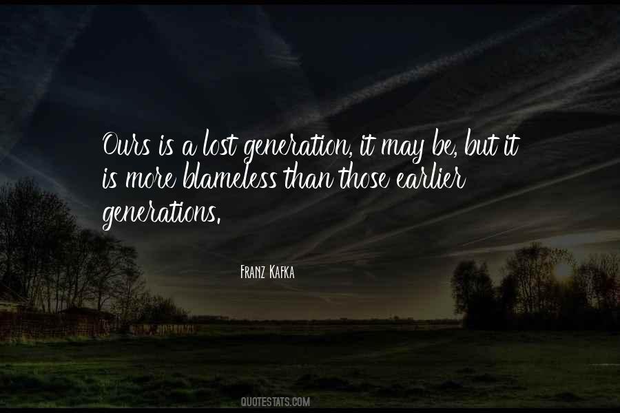Quotes About A Lost Generation #549474