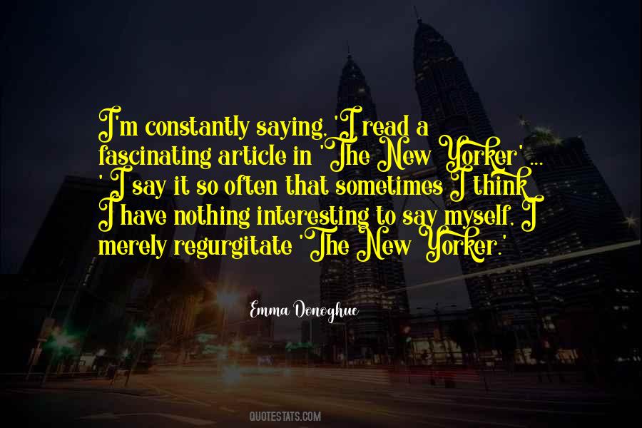 Quotes About New Yorker #1386778