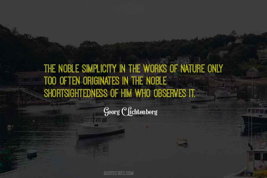 Simplicity Of Nature Quotes #1336175
