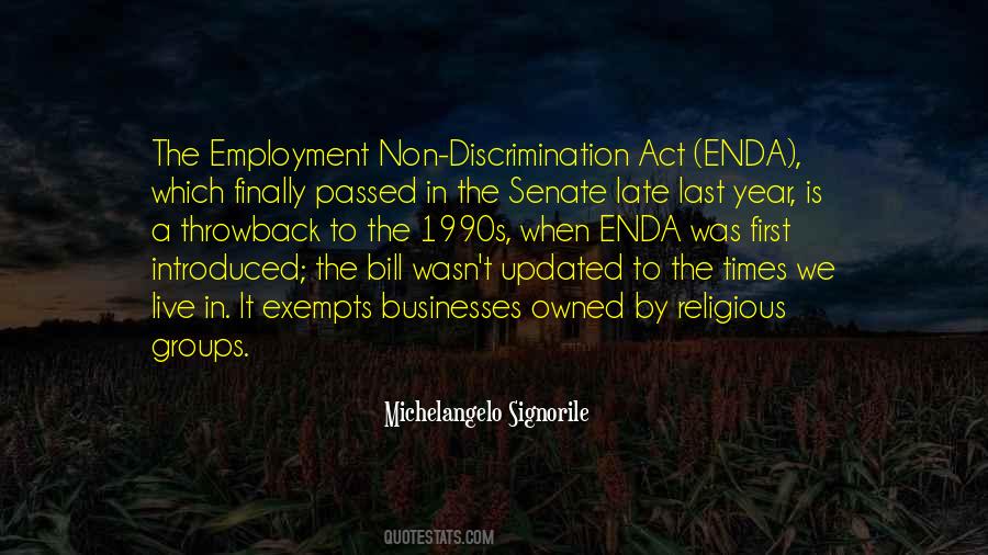 Quotes About Employment Discrimination #984528
