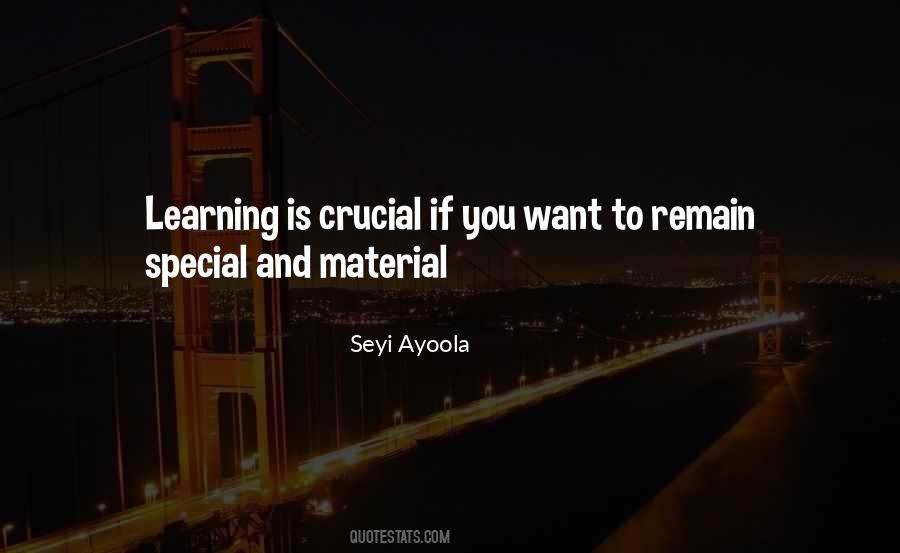 Is Crucial Quotes #1754913