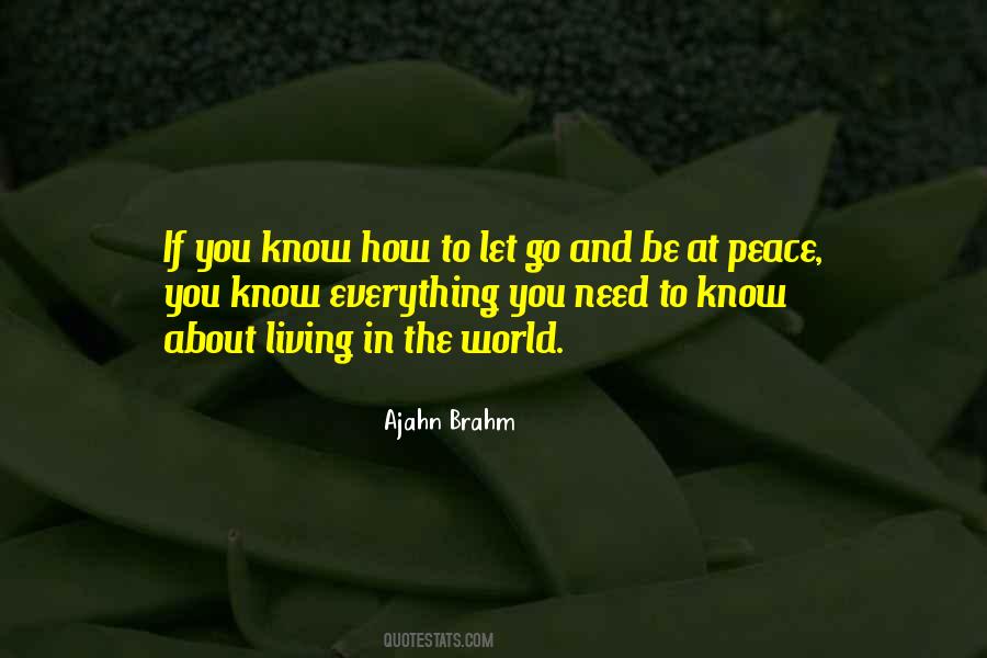 Quotes About Living In Peace #1445720