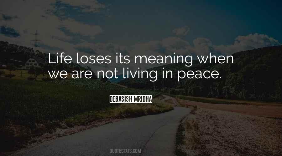 Quotes About Living In Peace #189647