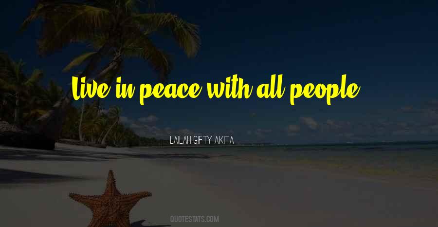 Quotes About Living In Peace #868400