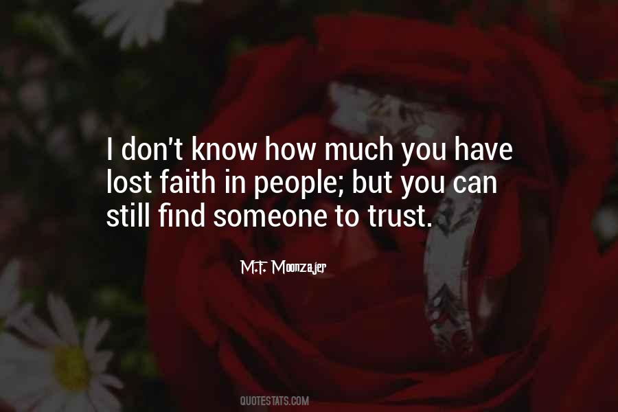 Quotes About Lost Trust #1216078