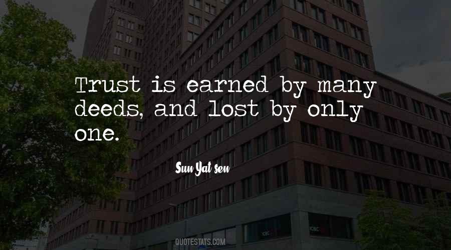 Quotes About Lost Trust #1448094