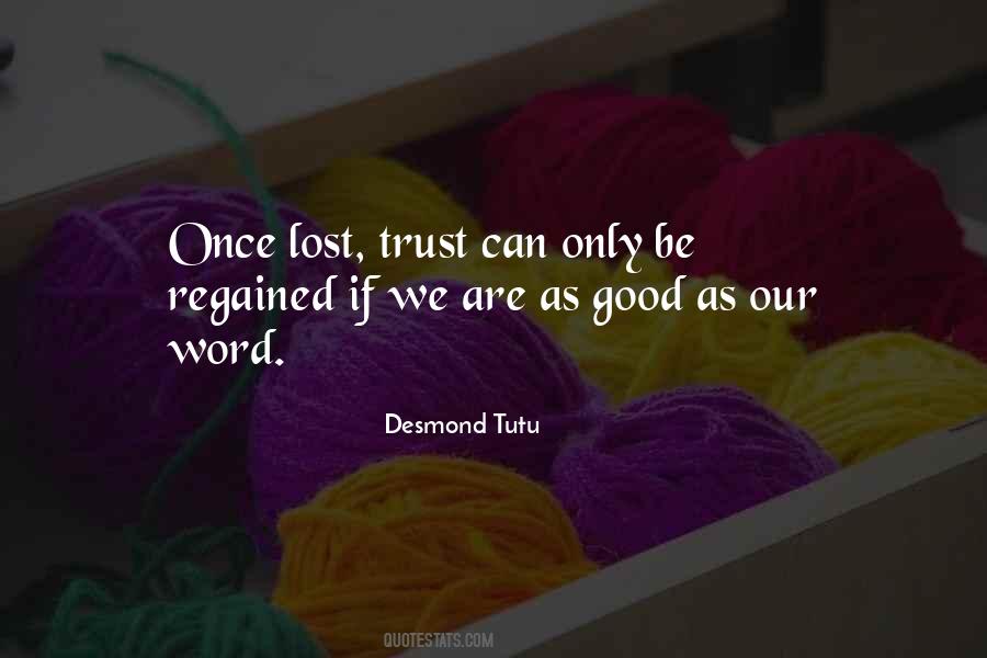 Quotes About Lost Trust #555840