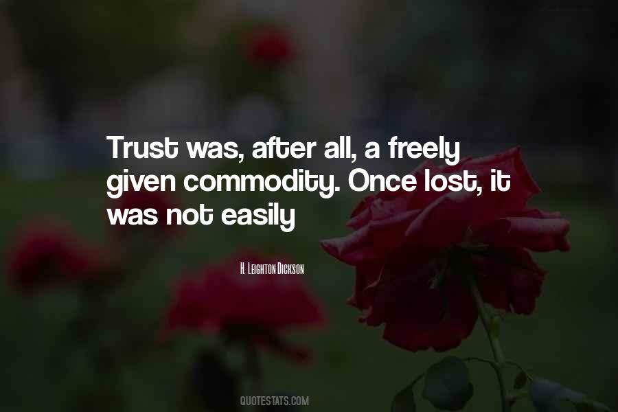 Quotes About Lost Trust #804028