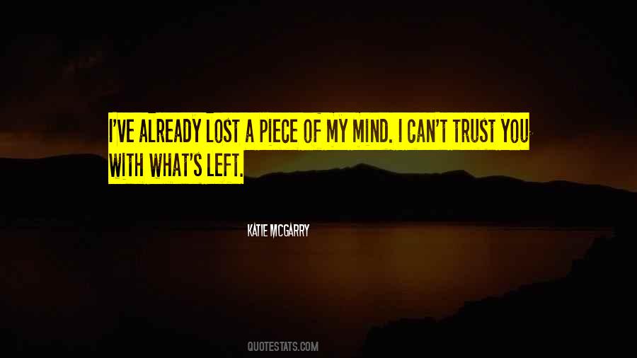 Quotes About Lost Trust #837497