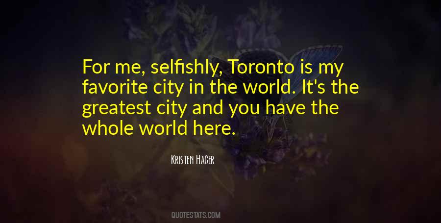 Quotes About Toronto #1380575
