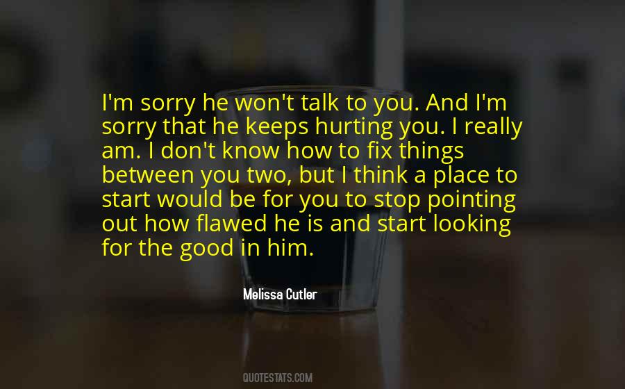 Quotes About I'm Sorry For Hurting You #1272361