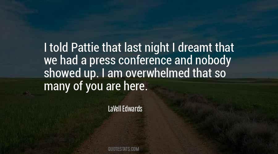 Quotes About Last Night Dream #135998